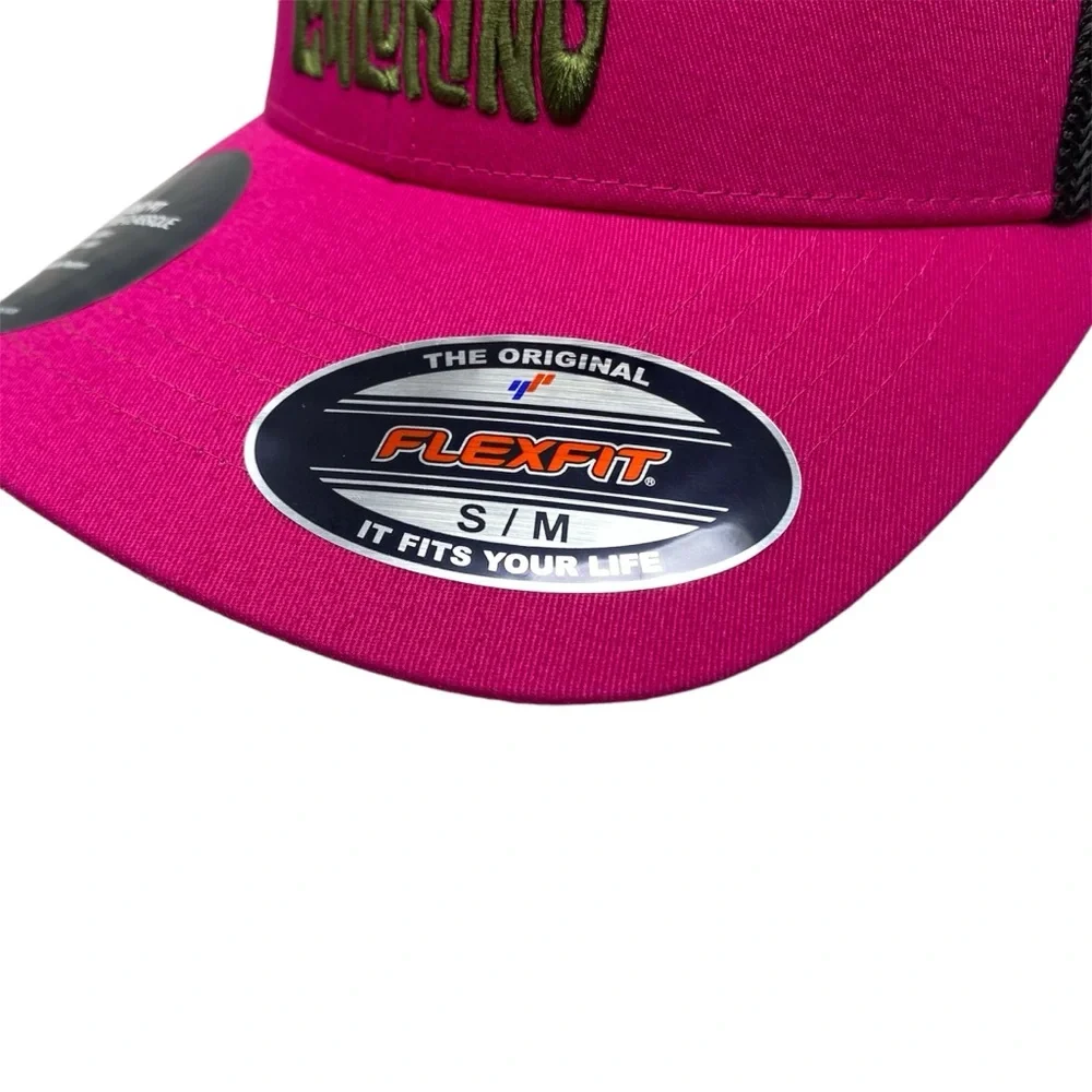 The North Face Never Stop Exploring Trucker Hat Cap Size S / M Pink‎ Black NEW